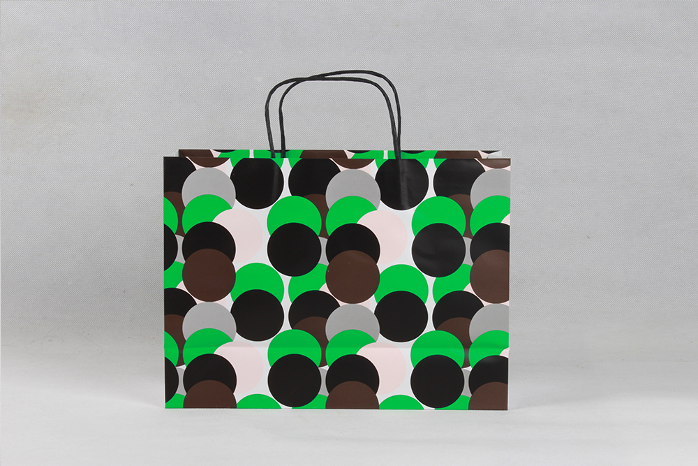 時尚圓點化妝品白卡紙袋定制 時尚圓點化妝品白卡紙袋定制