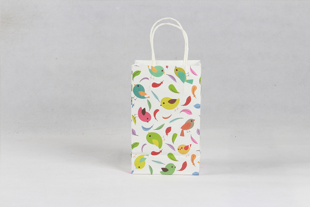卡通小鳥唯美禮品牛皮紙袋定制 卡通小鳥唯美禮品牛皮紙袋定制