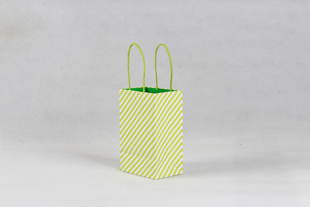 黃色斜條紋簡約型禮品牛皮紙袋定制 黃色斜條紋簡約型禮品牛皮紙袋定制