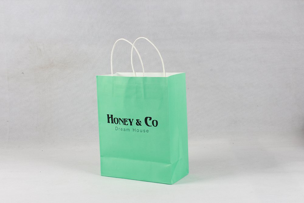 薄荷綠時尚打包牛皮紙袋定制 薄荷綠時尚打包牛皮紙袋定制