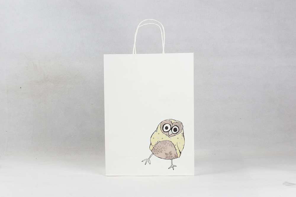 卡通動(dòng)物簡約服裝牛皮紙袋定制